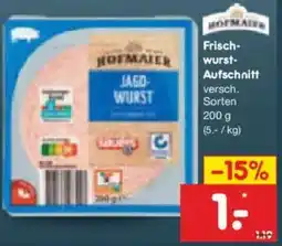 Netto Marken-Discount Hofmaier Frischwurst- Aufschnitt Angebot