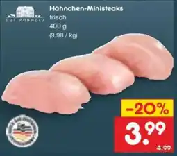 Netto Marken-Discount GUT PONHOLZ Hähnchen-Ministeaks Angebot