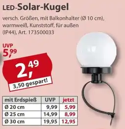 Sonderpreis Baumarkt LED-Solar-Kugel Angebot
