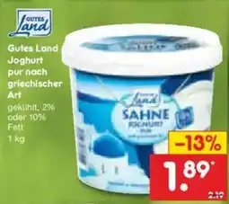 Netto Marken-Discount Gutes Land Joghurt pur nach griechischer Art Angebot