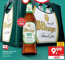 Netto Marken-Discount Bitburger Premium Pils oder Herb 0,0% Angebot