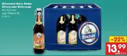 Netto Marken-Discount Mönchshof Natur Radler Zitrone oder Blutorange Angebot
