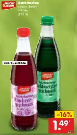 Netto Marken-Discount FRUCHT STERN Getränkesirup Angebot