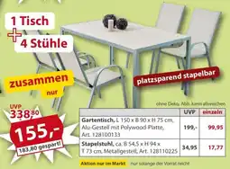 Sonderpreis Baumarkt 1 Tisch + 4 Stühle Angebot