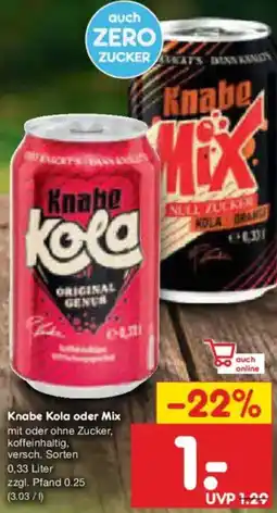 Netto Marken-Discount Knabe Kola oder Mix Angebot