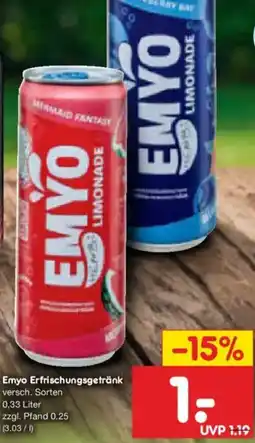 Netto Marken-Discount Emyo Erfrischungsgetränk Angebot