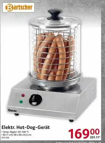 Selgros Elektr. Hot-dog-gerät Angebot