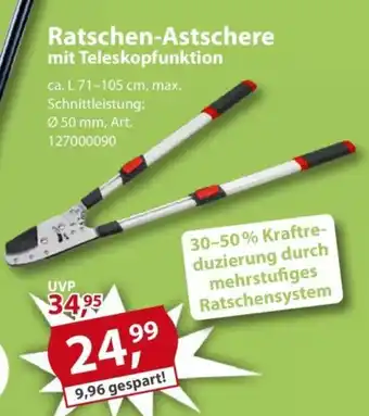 Sonderpreis Baumarkt Ratschen-Astschere mit Teleskopfunktion Angebot