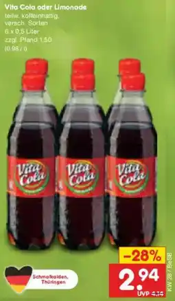 Netto Marken-Discount Vita Cola oder Limonade Angebot