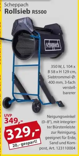 Sonderpreis Baumarkt Scheppach Rollsieb RS500 Angebot
