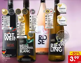 Netto Marken-Discount Edition Valentin Vogel Weine Angebot