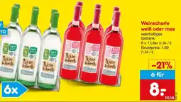 Netto Marken-Discount Weinschorle weiß oder rose Angebot