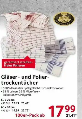 Selgros Gläser- Und Polier-trockentücher Angebot