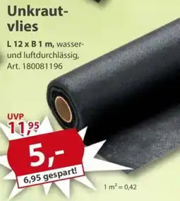 Sonderpreis Baumarkt Unkraut- vlies Angebot