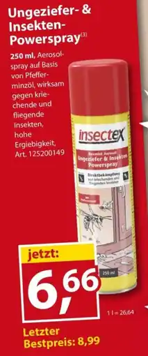Sonderpreis Baumarkt insectex Ungeziefer- & Insekten- Powerspray Angebot