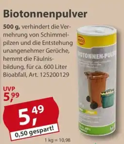 Sonderpreis Baumarkt WECO Biotonnenpulver Angebot
