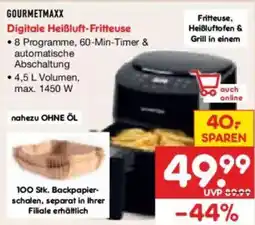 Netto Marken-Discount GOURMETMAXX Digitale Heißluft-Fritteuse Angebot
