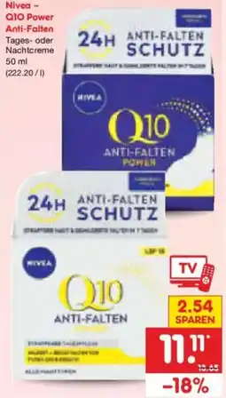 Netto Marken-Discount Nivea - Q10 Power Anti-Falten Tages- oder Nachtcreme Angebot