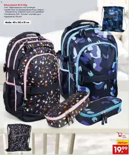 Netto Marken-Discount Schulrucksack Set 3-teilig Angebot