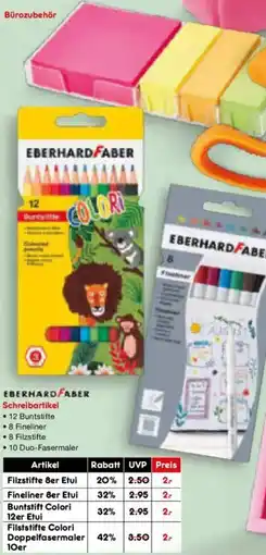 Netto Marken-Discount EBERHARD FABER Schreibartikel Filzstifte 8er Etui Angebot
