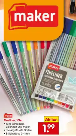 Netto Marken-Discount maker Fineliner, 10er Angebot