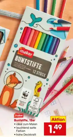 Netto Marken-Discount maker Buntstifte, 12er Angebot