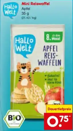 Netto Marken-Discount Hallo Welt Mini Reiswaffel Apfel Angebot