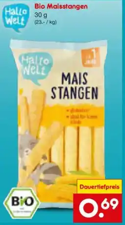 Netto Marken-Discount Hallo Welt Bio Maisstangen Angebot