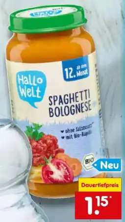 Netto Marken-Discount Hallo Welt Bio Gläschen ab 12. Monat Angebot