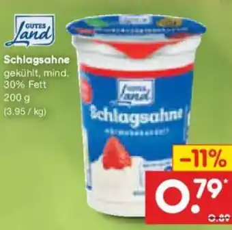 Netto Marken-Discount GUTES land Schlagsahne Angebot