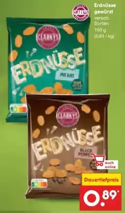 Netto Marken-Discount Erdnüsse gewürzt CLARKYS Angebot