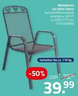 ROLLER Metallstuhl mit Blatt-Dekor Angebot