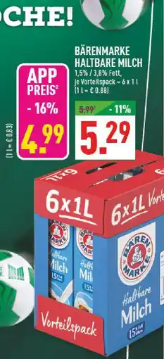Marktkauf Bärenmarke haltbare milch Angebot