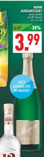 Marktkauf Mumm jahrgangssekt Angebot