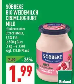 Marktkauf Söbbeke bio weidemilch cremejoghurt mild Angebot