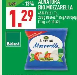 Marktkauf Alnatura bio mozzarella Angebot