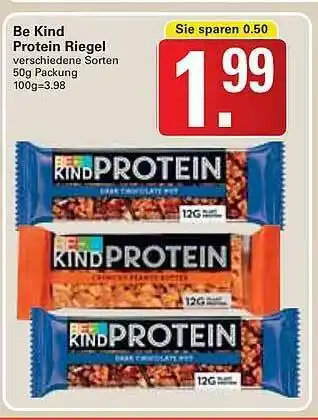 WEZ Be Kind Protein Riegel Angebot