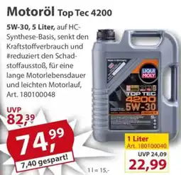 Sonderpreis Baumarkt LIQUI MOLY Motoröl Top Tec 4200 Angebot