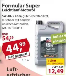 Sonderpreis Baumarkt LIQUI MOLY Formular Super Leichtlauf-Motoröl Angebot