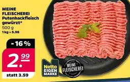 Netto Meine fleischerei putenhackfleisch gewürzt Angebot