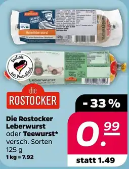 Netto Die Rostocker Leberwurst oder Teewurst Angebot
