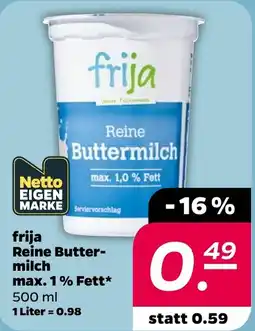 Netto frija Reine Buttermilch max. 1,0 % Fett Angebot