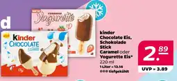 Netto kinder Chocolate Eis, Schokolade Stick Caramel oder Yogurette Eis Angebot