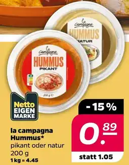 Netto la campagna Hummus Angebot