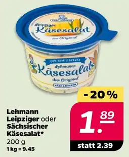 Netto Lehmann Leipziger oder Sächsischer Käsesalat Angebot