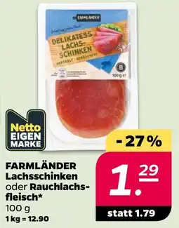 Netto FARMLÄNDER Lachsschinken oder Rauchlachsfleisch Angebot