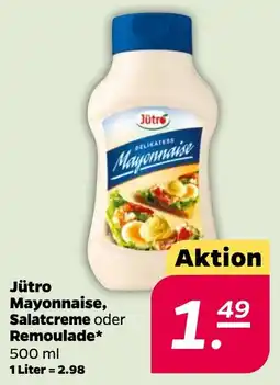 Netto Jütro Mayonnaise, Salatcreme oder Remoulade Angebot