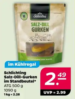 Netto Schlichting Salz-Dill-Gurken im Standbeutel Angebot