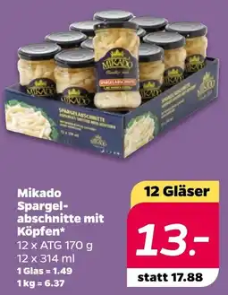 Netto Mikado Spargelabschnitte mit Köpfen Angebot