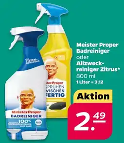 Netto Meister Proper Badreiniger oder Allzweckreiniger Zitrus Angebot